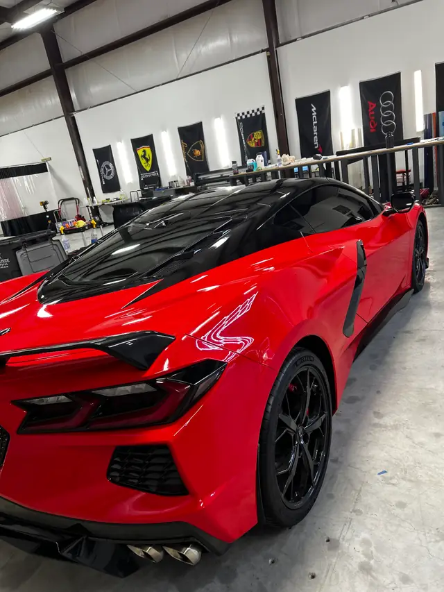 Luxury vehicle in the VP Wraps installation studio